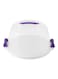 Reversible Cupcake And Cake Carrier Clear/Purple 39.3cm