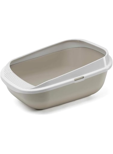 Moderna Large Comfy Open Cat Toilet with Rim, Multi-Colour, 57.4 x 42.7 H 25.5 cm