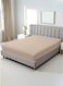 Linen Klub Double Fitted Sheet - 1 Piece, Luxurious 100% Cotton Sateen with 250 Thread Count, Featuring Classic Stripe Design with Deep Pocket and Elastic Edges, Size: 150 x 200 + 30 cm, Ivory