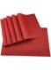 Gugrida Vinyl Red Placemats Heat Resistant Dining Table Mats Non-Slip Washable Place Mats Set of 6 （Red）