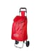 FEELINGS Shopping Trolley   Foldable &amp; Portable Fabric Luggage Bag with Wheels &ndash; Red