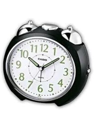 Casio TQ-369-1DF Analog Alarm Clock, Black