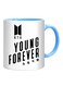 Styles BTS Young Forever Printed Mug White/Blue/Black