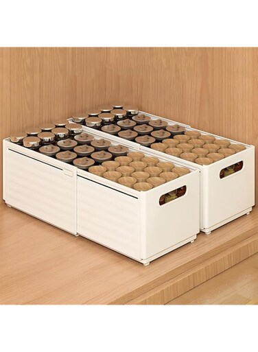 Aputue Drawer Organizer, 2 Pack Stackable Sundries Storage Box, Multifunctional Drawer Box Clothing Cabinet Underwear Storage, Clothes Organizer for Bedroom, Kitchen, Desktop