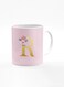 Designer Printed Coffee Mug 11oz Ceramic Personalised Gift Mugs Cup -Custom Monogram Initial Letter Floral Pattern Alphabet - R (Pink)
