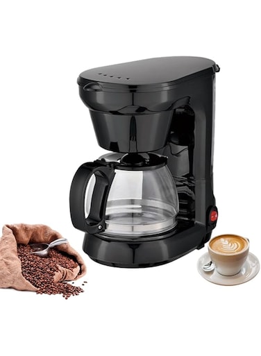 VAODO Drip Coffee Maker, 750ml Filter Coffee Machine, 650w Thermal Insulation Function 6-Cup Glass Carafe, with Easy On/Off Switch, Easy Pour