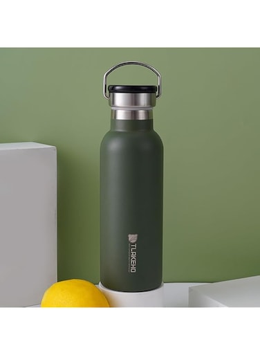 Tycom Thermal isulated Water Bottle 500ml - Stainless Steel Double Wall Vacuum insulated Water Bottles for Hot Cold Water Gym Bottle Flask Bottle (Dark Green)