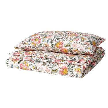 Duvet Cover &amp; Pillowcase, Multicolour Floral, 150x200/50x80 cm