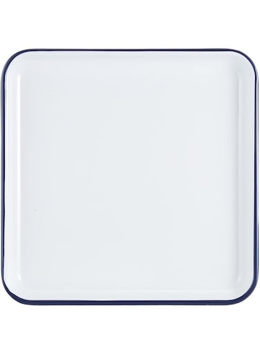 Harmony 19Cm Square Plate Blue Edge