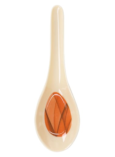 Super Rays Soup Spoon Beige/Green 5.5inch