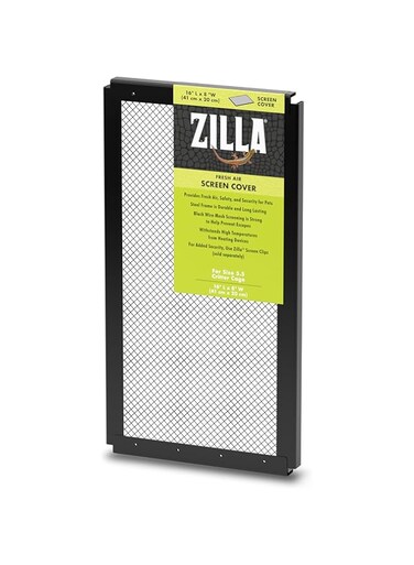 ZILLA Reptile Terrarium Covers Fresh Air Screen, 16" x 8", Blacks &amp; Grays, 100111479, Solid Screen Covers