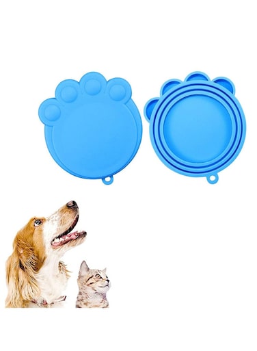 Food Can Covers, 2 Pieces Universal BPA Free Silicone Pet Food Can Lids Covers Fits Most Standard Size Dog and Cat Can Tops for Pet Food Storage
