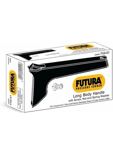 Hawkins Futura long Body Handle with Screw,Nut and Spring Washer for 5L to 7L Pressure Cooker