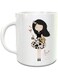 Impress White Ceramic Coffee Mug with Romantic Girl Design