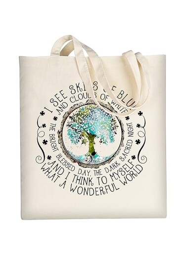 AUSVKAI Canvas Tote Bag Aesthetic for Women, Cute Reusable Cloth Cotton Bags for Shopping Beach Grocery