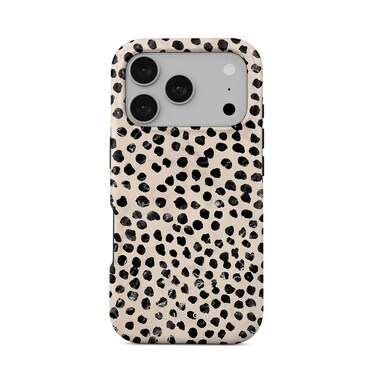 جراب Burga الفاخر بلون اللوز واللاتيه لهاتف iPhone 17 Pro متوافق مع هيكل صلب مزدوج الطبقات هجين + حماية من السيليكون - غطاء مقاوم للخدش والصدمات