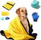 DICKIS Pet Grooming Kit,Pets Bath Grooming Supplies,Super Absorbent Pet Dog and Cat Microfiber Drying Towel,Pet Bath Towel With Dog Lick Mat and Dog Shampoo Massage Dispenser Shower (3pcs)