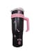 Thermal Stainless Steel Water Tumbler Cup with Straw, 1200ml, Double Wall Insulation, Leakproof Lid (Black)