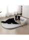 XALOVEF Dog Bed, Cool Material Large Dog Bed, Breathable Pet Mat for Hot Weather, Suitable for Medium and Large Dogs, Comes with Non-Slip Waterproof Bottom, Machine Washable (Grey, 65 * 50CM)