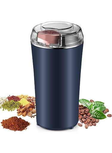 Electric Coffee Grinder for Spices, Herbs, and Beans &acirc;&euro;&ldquo; Powerful Kitchen Grinder &amp; Mixer, Stainless Steel Blade, One-Touch Electric Spice Blender for Coffee, Seeds, Nuts &amp; More