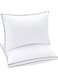 night 2-Piece Soft Fiber Fill Comfortable Bed Pillow Set Cotton White/Black 50 x 75cm