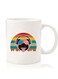 Premium Quality Two Sided Printed Coffee Mug Tea Cup For Home Office, Kids Men Women pug with headphones