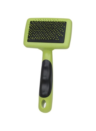 Dafape Slicker Dog Brush, Cat Brush for Shedding Massaging Grooming Pet Brush Gently Removes Loose Fur for Rabbits Long Short Hair Indoor (Green)