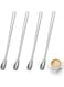 Stainless Steel Coffee Stirring Spoon,Silver Coffee Stir Sticks Drink Spoons,Long Handle Tea Coffee Spoons Tiny Salt Condiment Spoon,Coffee Bar Accessories