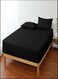 Black Striped Single Bed Sheet Sets Cotton 2 Piece Set Deep Pocket 120x200+15cm