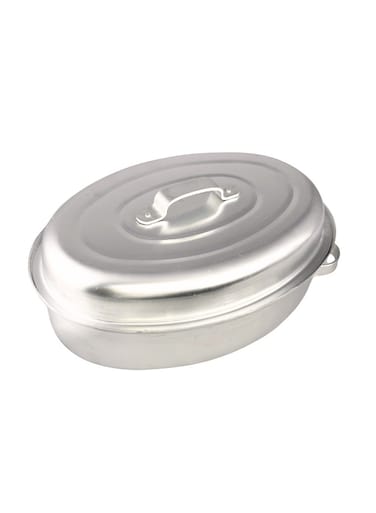 Oval Baking Tray With Lid Roaster Set 28 cm