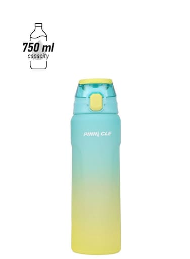 Pinnacle Wave Hydration Bottle 750Ml   Leak-Proof Water Bottle with Protein Shaker - Ideal for Gym, School, and Outdoor Sports - Blue