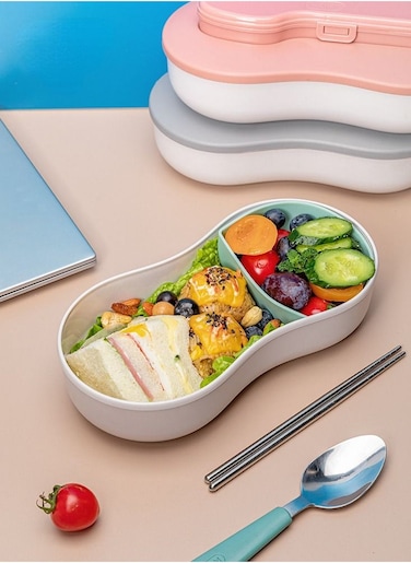 1.1 liter grey NS lunch box with tableware set