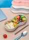 1.1 liter grey NS lunch box with tableware set