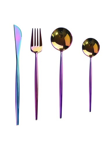 Luxury Knife Fork Spoons Set Multicolour 25x16x3.5cm