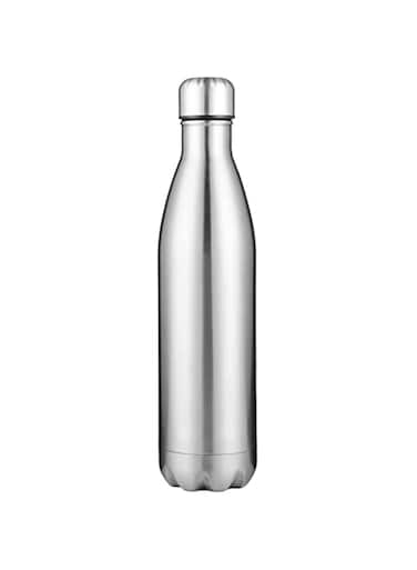 Stainless Steel Water Bottle SUS304 Grade, 500ml Vacuum Flask Hot &amp; Cold Sport Drink Bottle for Gym, Home, Office, Outdoor, Work (500ML, Silver) 26.5Hx 7Lx5W CM