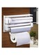 FEND Kitchen Triple Tisue Paper Dispenser, 4 in 1 Foil Cling Film Tissue Paper Roll Holder for Kitchen, Triple Paper Roll Dispenser and Holder for Tissue Paper Roll