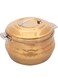 Stainless Steel Waves Hotpot With Nakshi Bottom 5 Liters Gold Colour