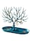 MAKINGTEC Jewellery Display Stand Holder Earring Necklace Bracelets Watches Jewelry Storage Organizer Tree Shape Tower Rack Tray for Rings Women Girls Girlfriends Birthday Christmas Gift Blue