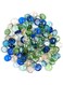 Pebbles,1 Pack Approx 60 Pieces Flat Glass Marbles Vase Fillers Fish Tank Aquarium Pebbles Decoration Gem Mixed Colored Flat Glass Pebbles (15-20 mm)