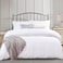 3 Piece Super King Size Washed Duvet Covet Set, Silky Breathable Microfiber, Ultra Soft, Set includes 1x 220cm x 260cm Duvet covet + 2x 50cm x 75cm Pillow Shams , White