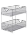Mind Reader, Supply Storage, Makeup Accessory Organizer, 12 x 8 x 12, Silver