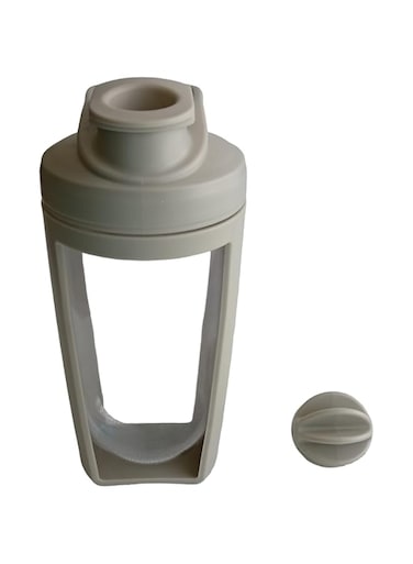 Protein Shake Bottle Beige 500ml, Water Drinking Bottle, Smoothie Drink, Plastic BPA Free,