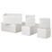Drawer Organiser Box, White &acirc;&euro;&ldquo; Set of 6