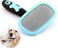 X spring Dog Hair Brush, Slicker Brush for Dogs with Anti Slip Handle, Pet Grooming Brush for Dogs Short Hair and Long Hair, Rotatable Shedding Dog Hair Brush for Small Dogs Poodle Cats (Blue)