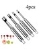 4-piece set, multi-functional core remover and core remover set, stainless steel core removal tool, suitable for apples, pears, cherries, jujubes, red dates, etc., with sharp serrated blades