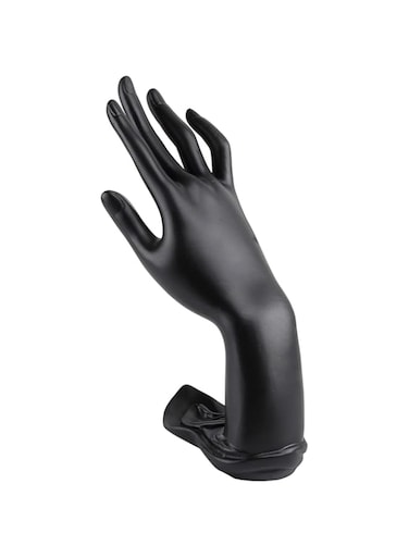 Yardwe Mannequin Lotus Hand Holder Stand Jewelry Ring Bracelet Necklace Display Holder （ Black ) Practical