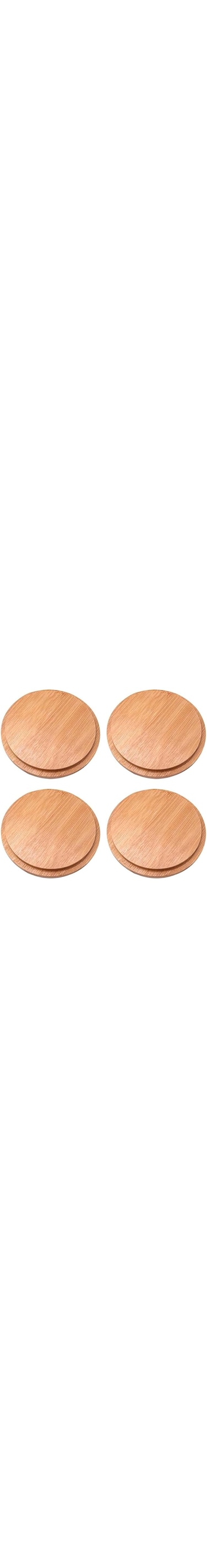 KASTWAVE Bamboo Cup Cover, Wooden Cup Lid Wooden Tea Glass Cup Cover Coffee Mug Cup Lid Drink Cup Cover Set for Home Office Store(4 Pcs)