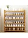 Bamboo Shoe Rack, Wooden Shoe Cabinets with Two Rounded Handle, Free Standing Entryway Shoe Tower Shelf, Shoes Organizer Storage Modern House Furniture Home Stand