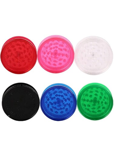 6 Pack Grinder, 2.3 inches Small Spices Grinder With Storage, Plastic Grinder for Manual, Portable And Disposable for Travel