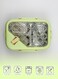 Stainless Steel Lunch Box 1.7L 3 Compartments with Spoon, Removable Tray, Leakproof Lid with Steam Vent, BPA-Free Bento Box for School Office Travel Gym